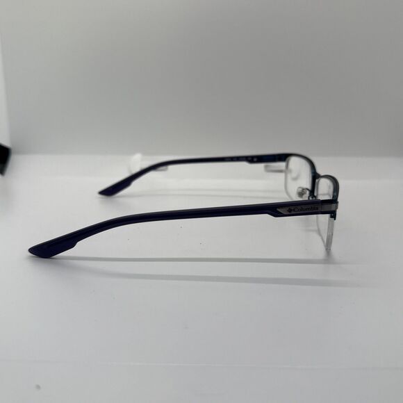 Columbia Eyeglasses Frames Only C3015 410 Dark Blue Rectangle Half Rim 57-16 145 - Picture 3 of 7